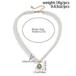 画像4: Pearl & Turquoise Medal Necklace　ユニセックス 男女兼用  パール＆ターコイズメダルネックレスチョーカー (4)