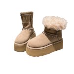 画像5: CH Studded Platform Sheepskin Short Boots CHスタッズ厚底シープスキンショートブーツ (5)