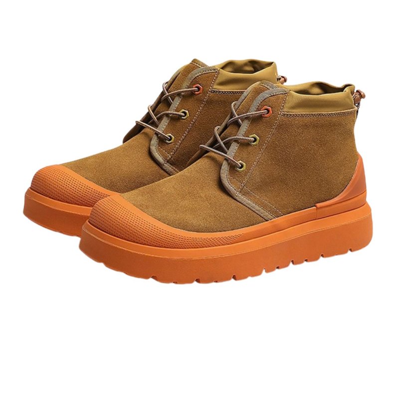 画像2: Lace-up platform suede leather desert boots / Tasman snow boots ユニセックス 男女兼用 レースアップ厚底スエードレザーデザートブーツタスマンスノーブーツ (2)