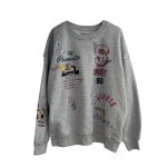 画像2: Unisex Snoopy&Woodstock & Friends Double-Sided Print Sweatshirt 男女兼用  ユニセックススヌーピー＆ウッドストック＆フレンズリバーシブルプリント 長袖 スウェットシャツ  トレーナー (2)