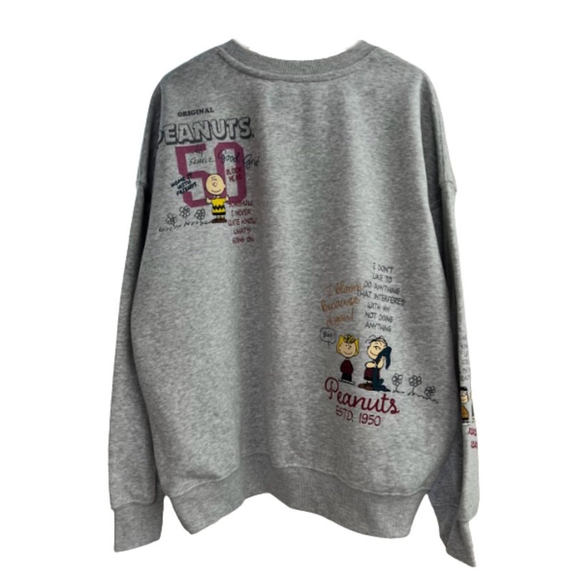 画像3: Unisex Snoopy&Woodstock & Friends Double-Sided Print Sweatshirt 男女兼用  ユニセックススヌーピー＆ウッドストック＆フレンズリバーシブルプリント 長袖 スウェットシャツ  トレーナー (3)