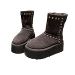 画像3: CH Studded Platform Sheepskin Short Boots CHスタッズ厚底シープスキンショートブーツ (3)