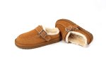 画像7: Buckled Sheepskin Fur Slip-On Sandals Shoes  モコモコファーバックル付きシープスキンスリボン モカシンパンプスサンダルシューズ (7)