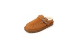 画像8: Buckled Sheepskin Fur Slip-On Sandals Shoes  モコモコファーバックル付きシープスキンスリボン モカシンパンプスサンダルシューズ (8)