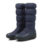 画像2: Long-length platform down snow boots with side zips and thick faux-fur lining.男女兼用サイドジップ付きロング丈厚底ダウンブーツ厚手ボアスノーブーツ (2)