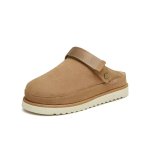 画像2: Closed-toe suede platform sandal-slippers with back straps  バックストラップ付きクローズドトゥスエード厚底サンダルスリッパ (2)
