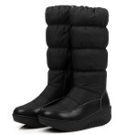 画像7: Long-length platform down snow boots with side zips and thick faux-fur lining.男女兼用サイドジップ付きロング丈厚底ダウンブーツ厚手ボアスノーブーツ (7)
