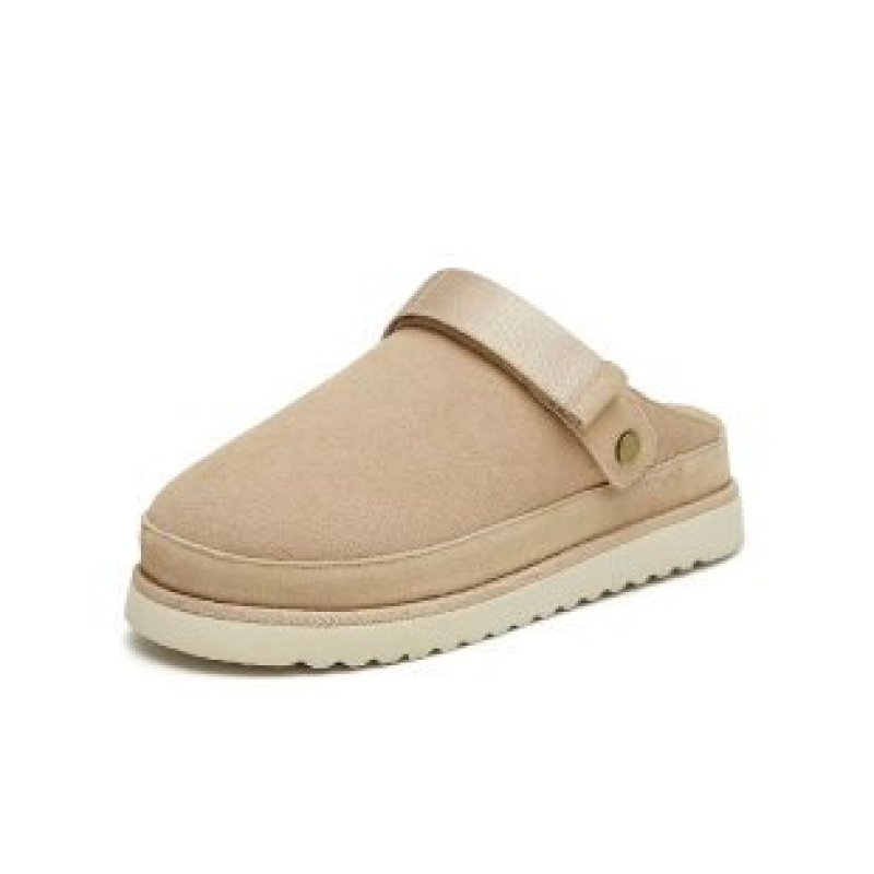 画像5: Closed-toe suede platform sandal-slippers with back straps  バックストラップ付きクローズドトゥスエード厚底サンダルスリッパ (5)