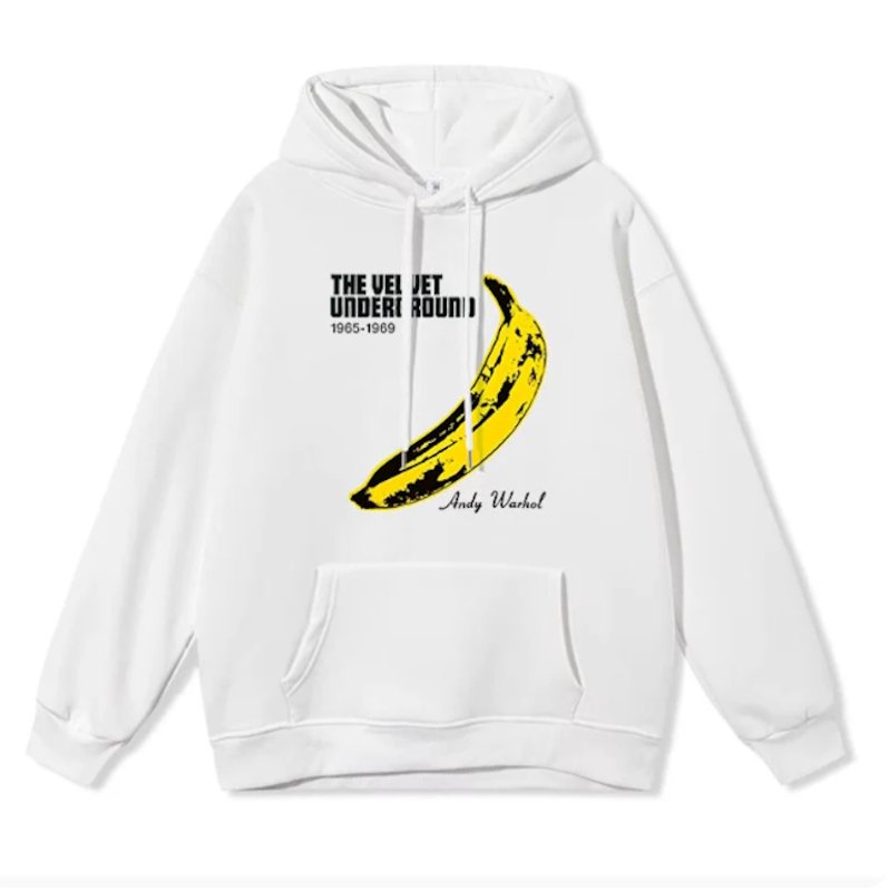 画像2: Andy Warhol Banana logo Sweat Hoodie ユニセックス男女兼用 アンディーウォーホル バナナ プリントスウェット パーカートレーナー (2)