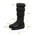 画像8: Long-length platform down snow boots with side zips and thick faux-fur lining.男女兼用サイドジップ付きロング丈厚底ダウンブーツ厚手ボアスノーブーツ (8)