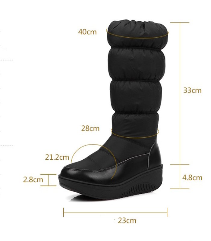 画像8: Long-length platform down snow boots with side zips and thick faux-fur lining.男女兼用サイドジップ付きロング丈厚底ダウンブーツ厚手ボアスノーブーツ (8)