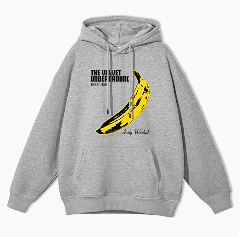 画像3: Andy Warhol Banana logo Sweat Hoodie ユニセックス男女兼用 アンディーウォーホル バナナ プリントスウェット パーカートレーナー (3)