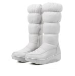 画像6: Long-length platform down snow boots with side zips and thick faux-fur lining.男女兼用サイドジップ付きロング丈厚底ダウンブーツ厚手ボアスノーブーツ (6)