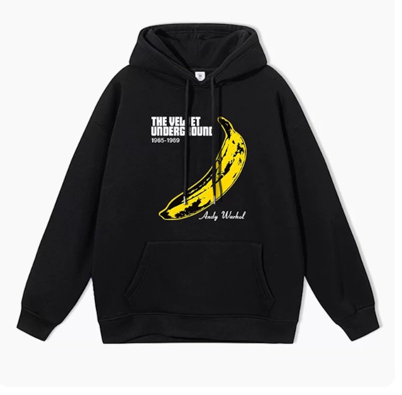 画像1: Andy Warhol Banana logo Sweat Hoodie ユニセックス男女兼用 アンディーウォーホル バナナ プリントスウェット パーカートレーナー (1)