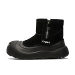 画像3: Round-toe leather short snow boots with faux-fur lining ユニセックス 男女兼用 ラウンドトゥ裏ボアレザーショートブーツスノーブーツ (3)
