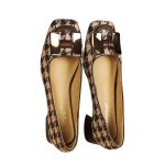 画像3: Houndstooth check hardware flat pumps 千鳥格子金具付きフラットパンプス (3)
