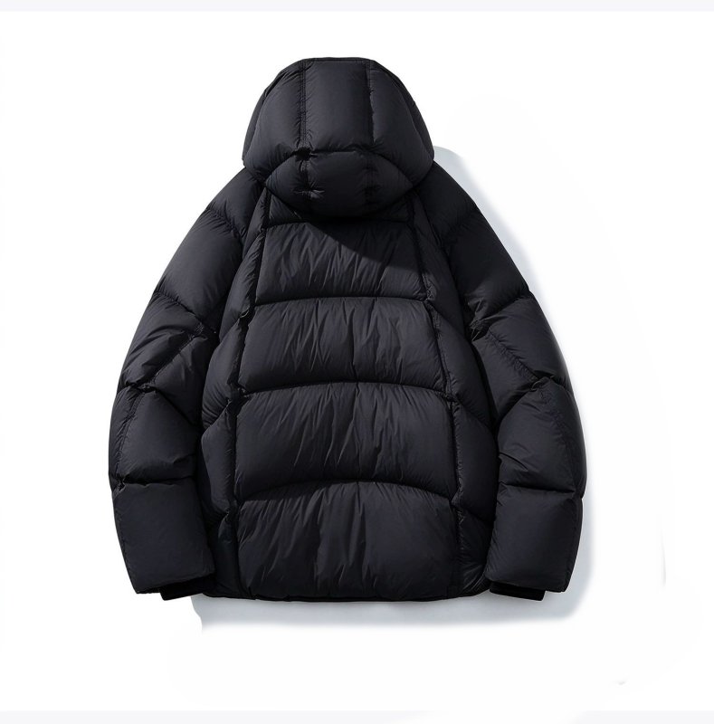 画像4: Basic Stylish Hooded Down Jacket　ユニセックス男女兼用スタイリッシュフーディダウンジャケット (4)