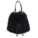 画像2: Fluffy Faux-Fur Drawstring Tote/Shoulder Bag　モコモコファーキンチャクトートショルダーバッグ (2)