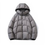 画像2: Basic Stylish Hooded Down Jacket　ユニセックス男女兼用スタイリッシュフーディダウンジャケット (2)