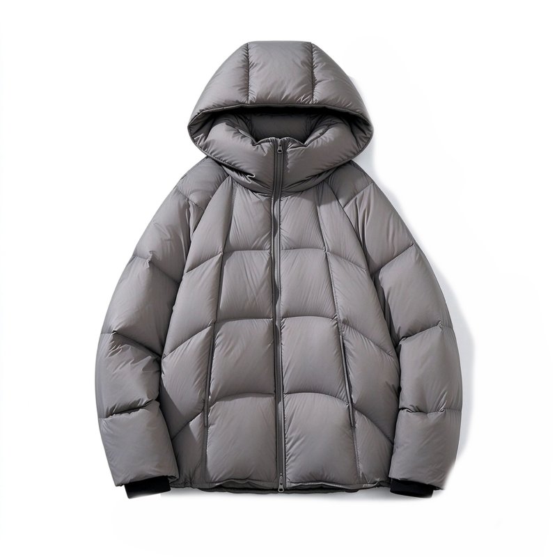 画像2: Basic Stylish Hooded Down Jacket　ユニセックス男女兼用スタイリッシュフーディダウンジャケット (2)