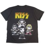 画像2: Unisex Snoopy Band x KISS Band Short Sleeve T-Shirt ユニセックス 男女兼用 スヌーピーバンド×KISS半袖Tシャツ  (2)