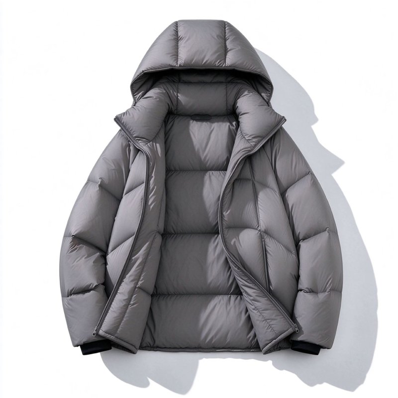 画像8: Basic Stylish Hooded Down Jacket　ユニセックス男女兼用スタイリッシュフーディダウンジャケット (8)
