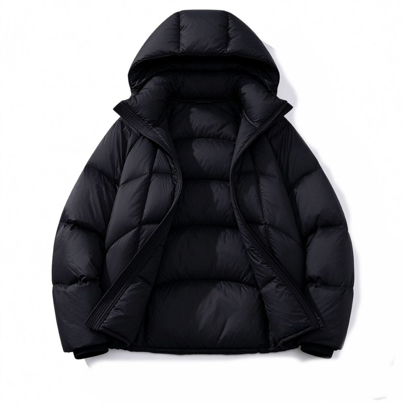 画像7: Basic Stylish Hooded Down Jacket　ユニセックス男女兼用スタイリッシュフーディダウンジャケット (7)