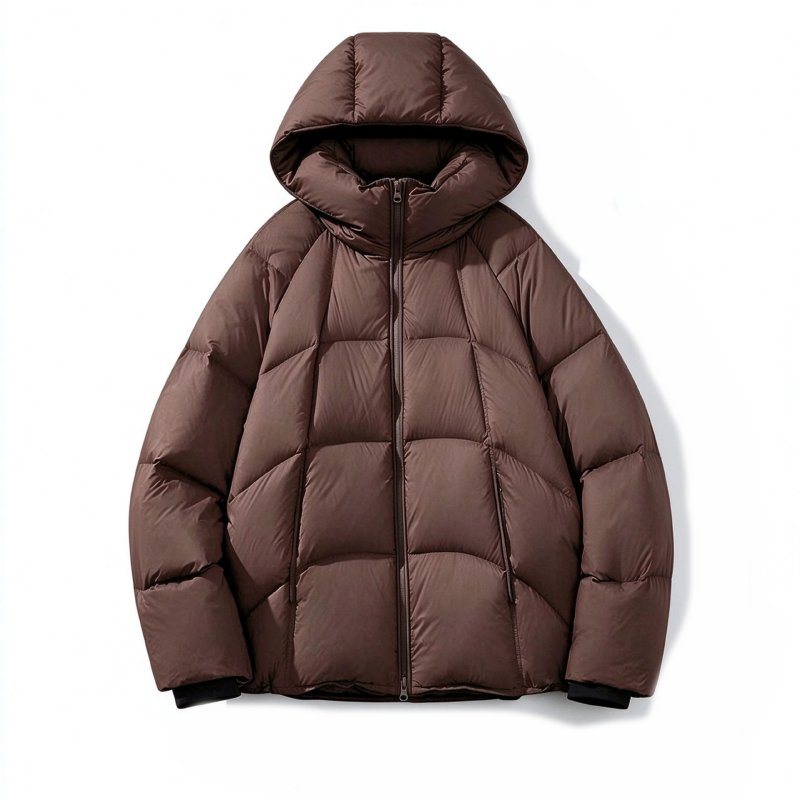 画像3: Basic Stylish Hooded Down Jacket　ユニセックス男女兼用スタイリッシュフーディダウンジャケット (3)