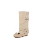 画像2: 2-way riding boots with an internal heel and buckle インヒールバックル付き 2WAY取り外し可能バレエシューズスタイルライディングブーツ (2)