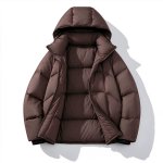 画像9: Basic Stylish Hooded Down Jacket　ユニセックス男女兼用スタイリッシュフーディダウンジャケット (9)