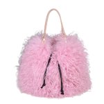画像3: Fluffy Faux-Fur Drawstring Tote/Shoulder Bag　モコモコファーキンチャクトートショルダーバッグ (3)