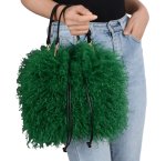 画像8: Fluffy Faux-Fur Drawstring Tote/Shoulder Bag　モコモコファーキンチャクトートショルダーバッグ (8)
