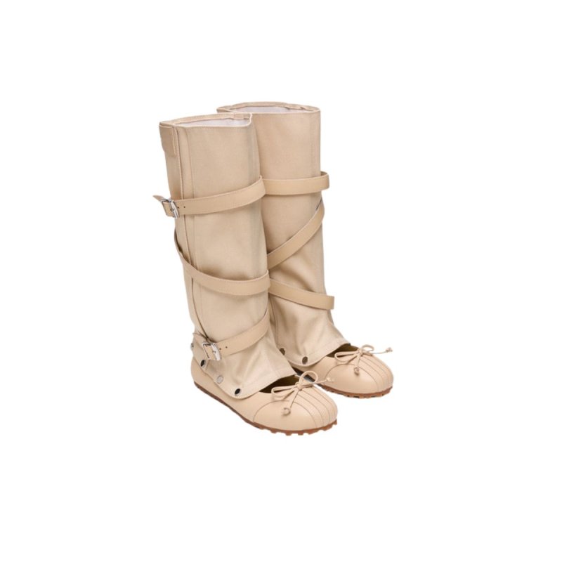 画像4: 2-way riding boots with an internal heel and buckle インヒールバックル付き 2WAY取り外し可能バレエシューズスタイルライディングブーツ (4)