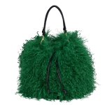 画像5: Fluffy Faux-Fur Drawstring Tote/Shoulder Bag　モコモコファーキンチャクトートショルダーバッグ (5)