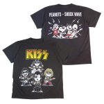 画像1: Unisex Snoopy Band x KISS Band Short Sleeve T-Shirt ユニセックス 男女兼用 スヌーピーバンド×KISS半袖Tシャツ  (1)