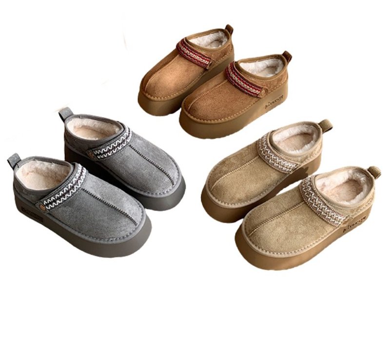 画像4: Platform shearling slip-on boots 厚底プラットフォームボアシープスキンスリッポンブーツ (4)