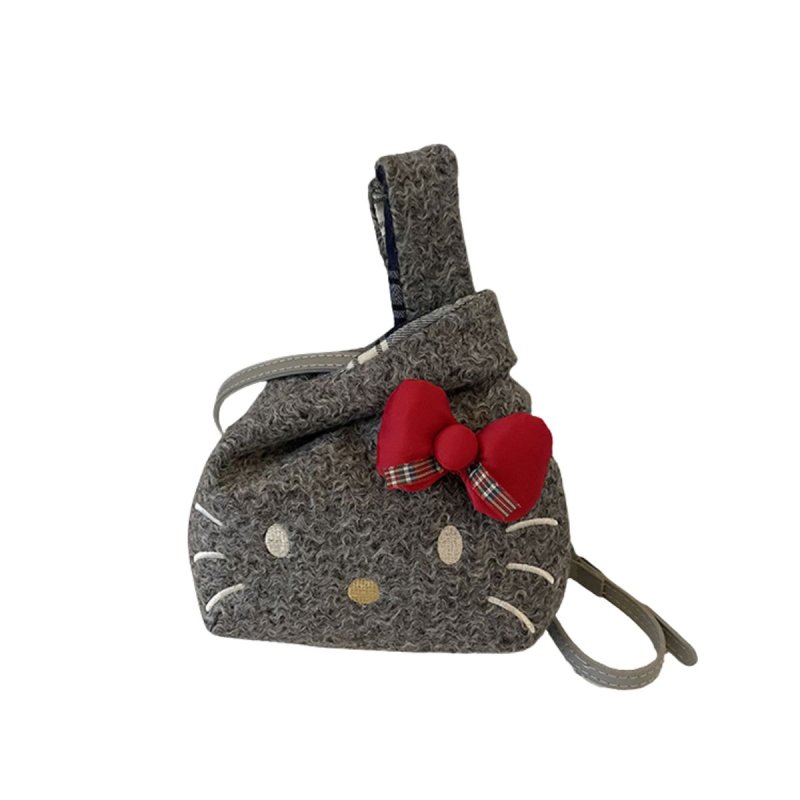画像4: Kitty Felt Bucket Tote Shoulder Bag　キティー フエルトバケットトートショルダーバッグ (4)