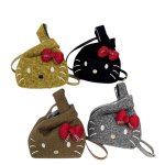 画像1: Kitty Felt Bucket Tote Shoulder Bag　キティー フエルトバケットトートショルダーバッグ (1)