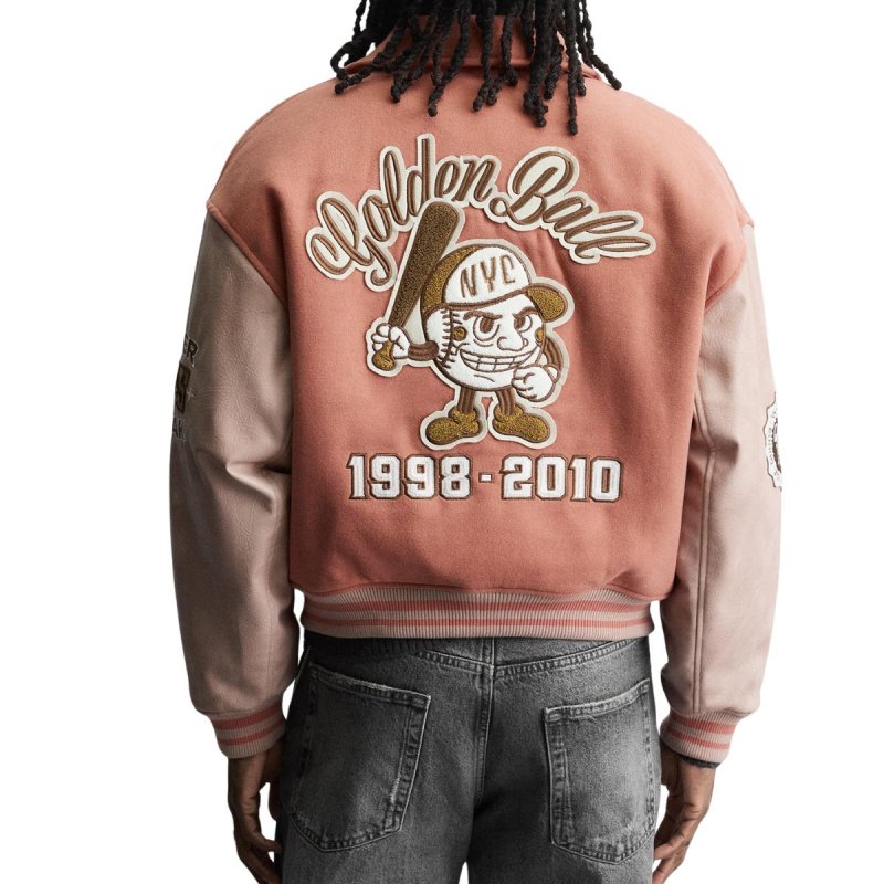画像5: Baseball & Tiger-Embroidered Stadium Jacket　ユニセックス男女兼用ベースボール＆タイガースタジャンスタジアムジャケット (5)