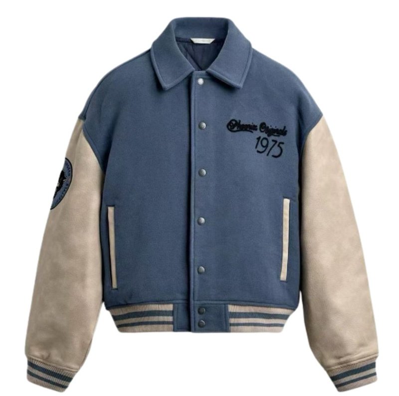 画像4: Baseball & Tiger-Embroidered Stadium Jacket　ユニセックス男女兼用ベースボール＆タイガースタジャンスタジアムジャケット (4)