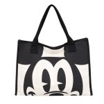画像2: Mickey Mouse Big Face Canvas Tote Shoulder Bag ユニセックス 男女兼用 ミッキー キャンバス エコトート ショルダーバッグ  (2)