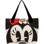 画像1: Minnie Mouse Big Face Canvas Tote Shoulder Bag ユニセックス 男女兼用 ミニーマウス キャンバスエコトート ショルダーバッグ  (1)