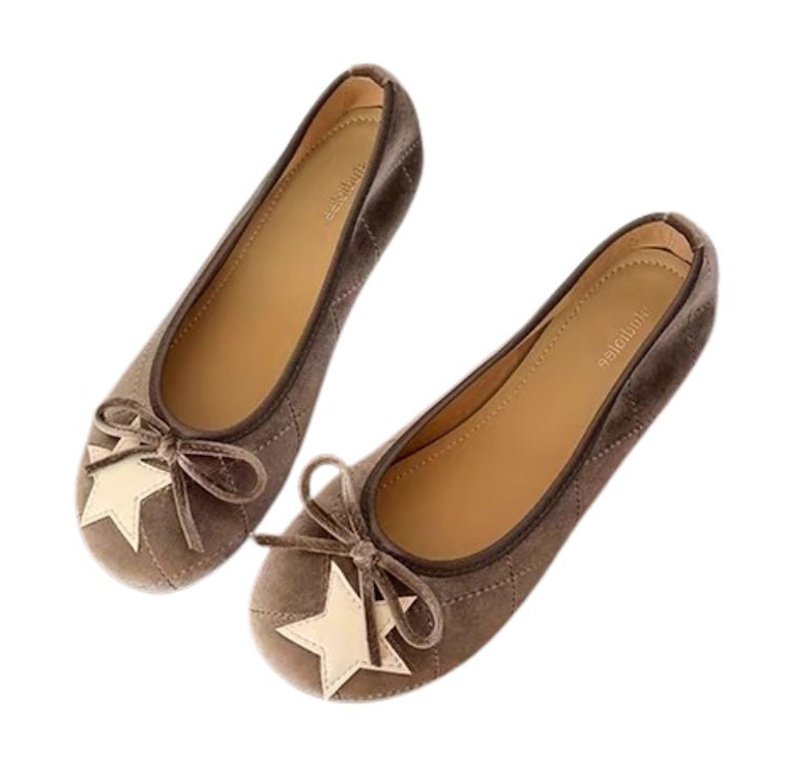 画像3: Quilted Leather & Star Flat Pumps　レザーキルティング＆スターフラットパンプス (3)