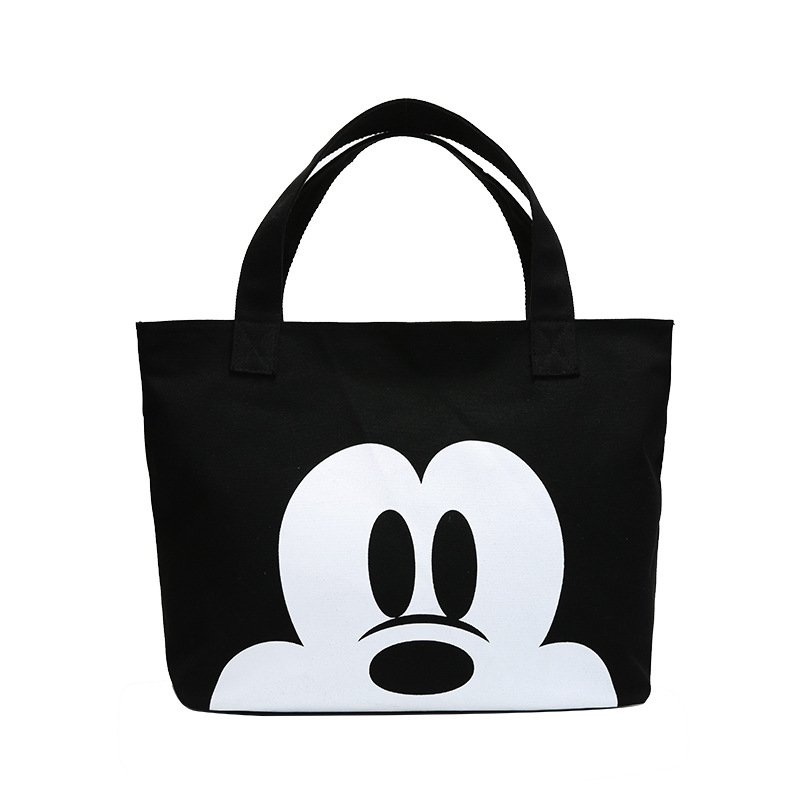 画像3: Minnie Mouse Big Face Canvas Tote Shoulder Bag ユニセックス 男女兼用 ミニーマウス キャンバスエコトート ショルダーバッグ  (3)