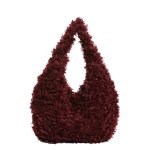 画像3: Fluffy Mongolian Fur One-Shoulder Tote Bag ユニセックス 男女兼用 モコモコモンゴリアンファーショルダーワンショルダートートバッグ (3)