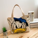 画像4: Minnie Mouse Big Face Canvas Tote Shoulder Bag ユニセックス 男女兼用 ミニーマウス キャンバスエコトート ショルダーバッグ  (4)
