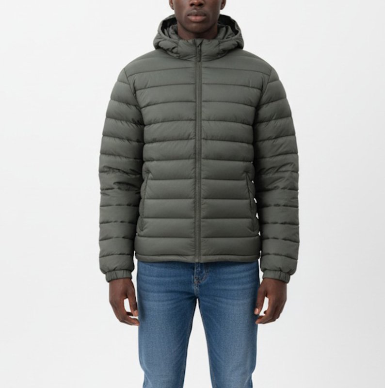 画像2: Short hooded down jacket　ユニセックス男女兼用フーディショート丈ダウンジャケット (2)