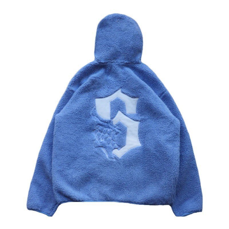 画像1: Heavyweight fleece zip-up hoodie jacketユニセックス男女兼用ヘビーウェイトフリースフーディジップアップジャケット (1)