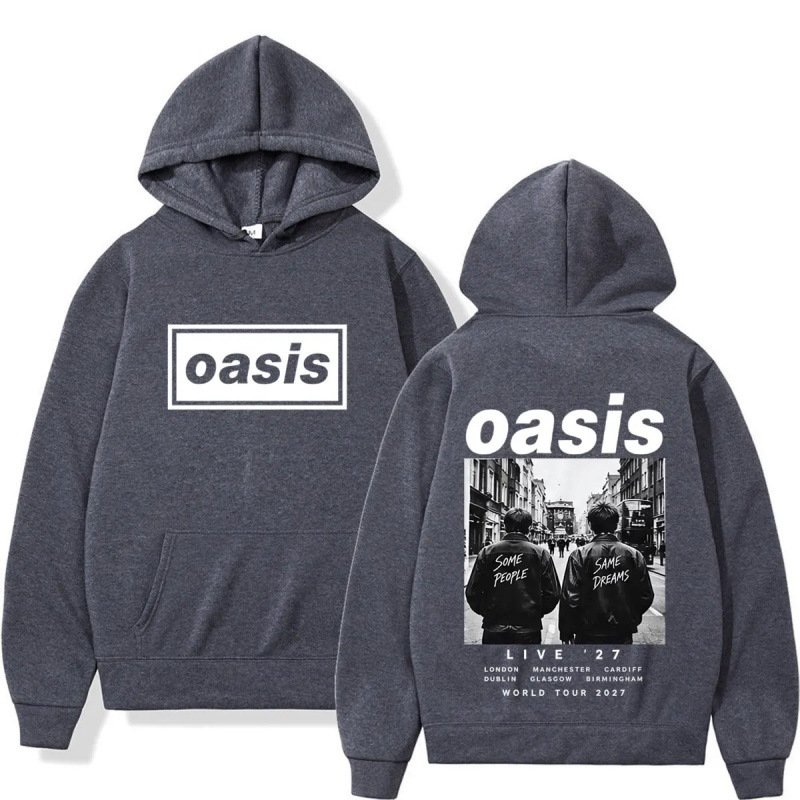 画像1: Oasis rock band hoodie　ユニセックス男女兼用オアシスロックバンドフーディ パーカートレーナー (1)