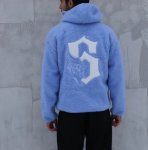 画像3: Heavyweight fleece zip-up hoodie jacketユニセックス男女兼用ヘビーウェイトフリースフーディジップアップジャケット (3)